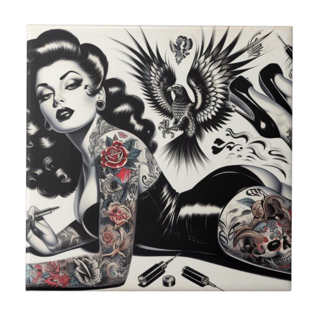 Velha Garota Tatuada na Escola (Frente)