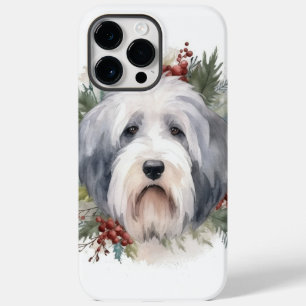 Velha Inglês Sheepdog Christmas Wreath Festivo Pup