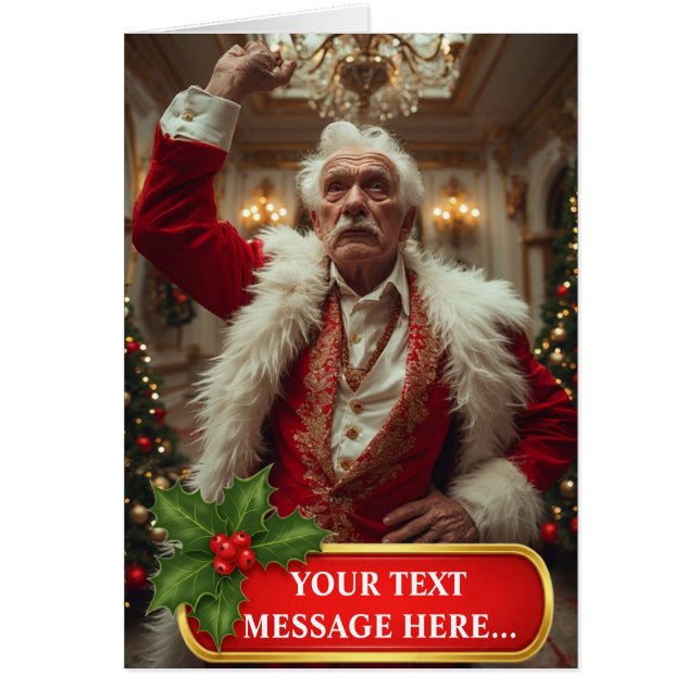 Velha Rainha Pretensiosa: Cartão de Natal Engraçad (Frente)