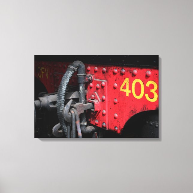 Velho Comboio A Vapor Le Mastrou 403 Canvas Do Mot (Frente)