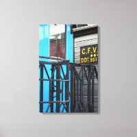 Velho Comboio A Vapor Le Mastrou Blue Wagon Canvas