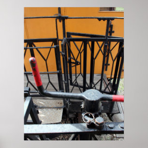 Velho comboio a vapor Le Mastrou Wagon Poster