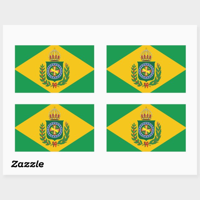 Velhos adesivos com bandeira brasileira