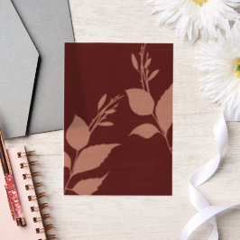 Vellum Borgonha com Folhas