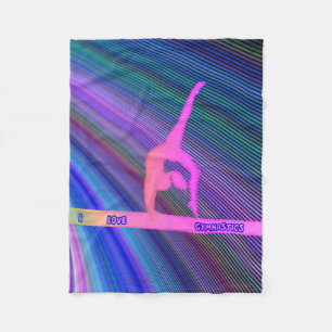 Velo A ginástica "Eu adoro a ginástica", cobertor de ve