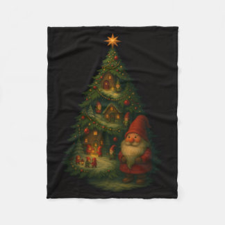 Velo Aldeia de Gnomos na Árvore de Natal - Cobertor de