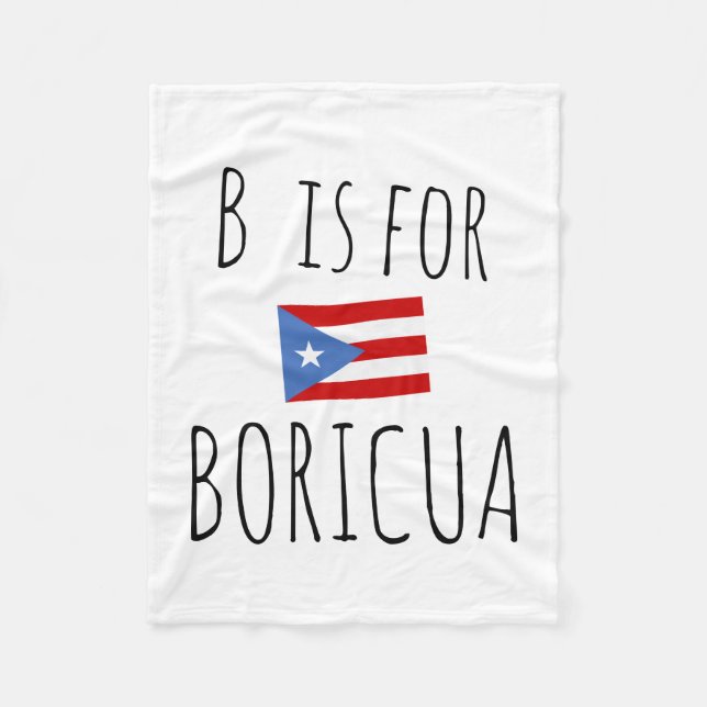 Velo B é para Cobertor de Bebê Boricua | Fleece de Port (Frente)