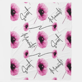 Velo Belo cobertor de velhas flores cor-de-rosa