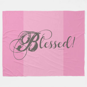 Velo Bendito! Cobertor de Fleece (Rosa)