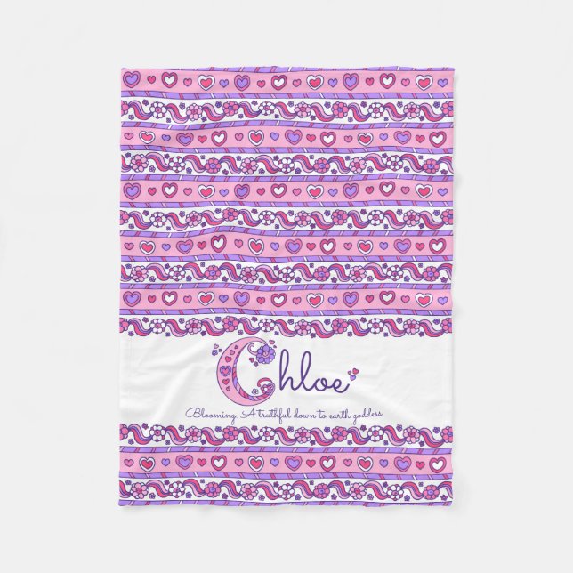 Velo Chloe personalizado C que significa cobertor de cr (Frente)