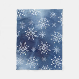 Velo Cobertor Azul com Teia de Aranha