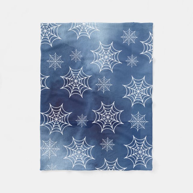 Velo Cobertor Azul com Teia de Aranha (Frente)