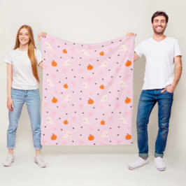 Velo Cobertor com padrão de fantasma cor-de-rosa fofo d