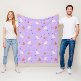Velo Cobertor com padrão de fantasma roxo fofo de Hallo