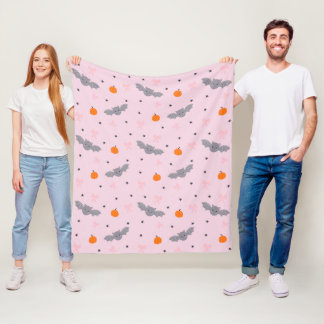 Velo Cobertor com Padrão de Morcego Cor-de-Rosa Fofo de