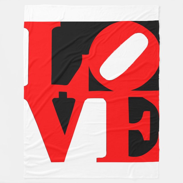 Velo cobertor de amor de pop art (Frente)