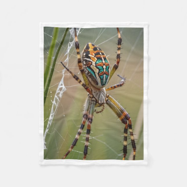 Velo Cobertor de Aranha de Jardim Colorida (Frente)