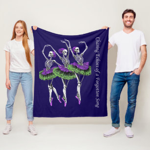Velo Cobertor de Bailarina Esqueleto Verde Roxo