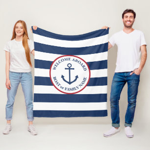 Velo Cobertor de barcos com marinho de âncora náutica