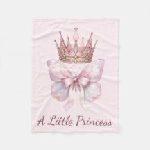Cobertor de Bebê Borboleta Coroa Princesa Rosa Rea