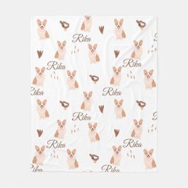 Velo Cobertor de Bebê Cachorro Corgi Personalizado | No