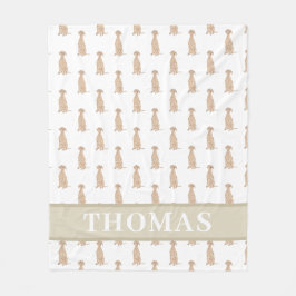 Velo Cobertor de Bebê Vizsla Personalizado Rosa e Branc