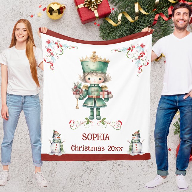 Velo Cobertor de Boneca de Natal para Crianças Com Nome (Christmas Doll Blanket for Kids With Name)
