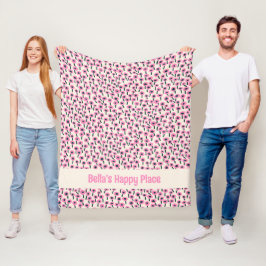 Velo Cobertor de Cachorro Flores Cor-de-Rosa com Nome C