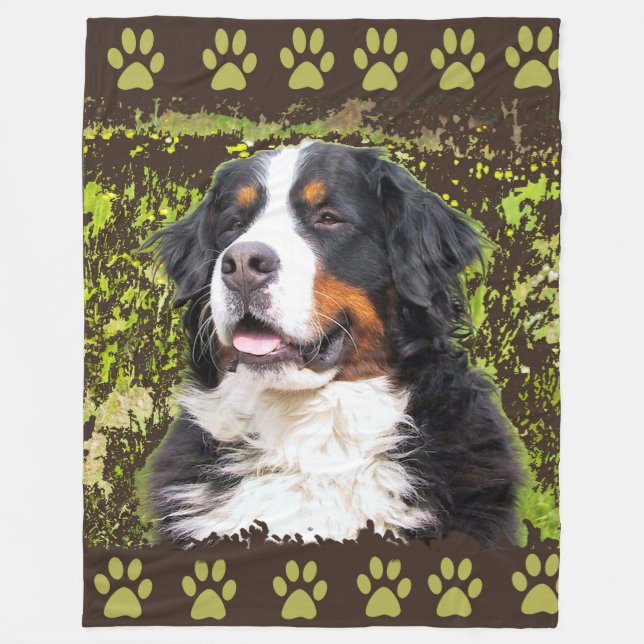Velo cobertor de carne de cão Bernese Mountain Dog (Frente)