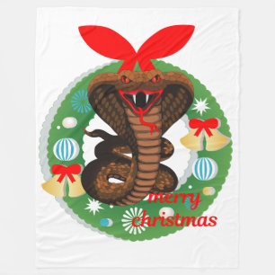 Velo cobertor de cobra de cobra de natal alegre