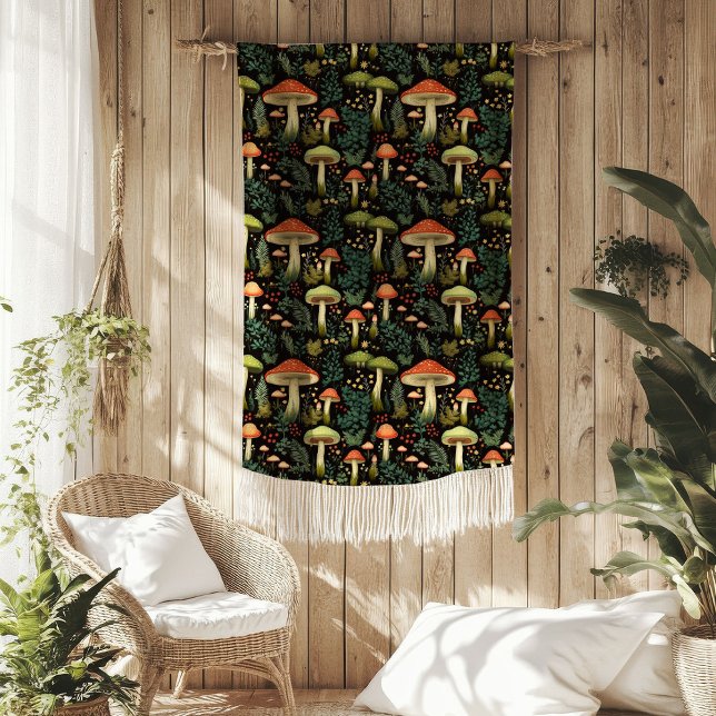 Velo Cobertor de Cogumelo Aconchegante Charme e Estétic (Cozy Mushroom Blanket Rustic Aesthetic & Charm)