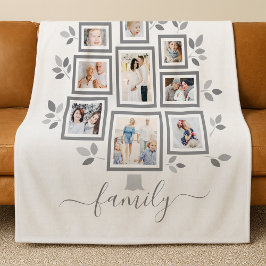 Velo Cobertor de flanela com árvore de fotos personaliz