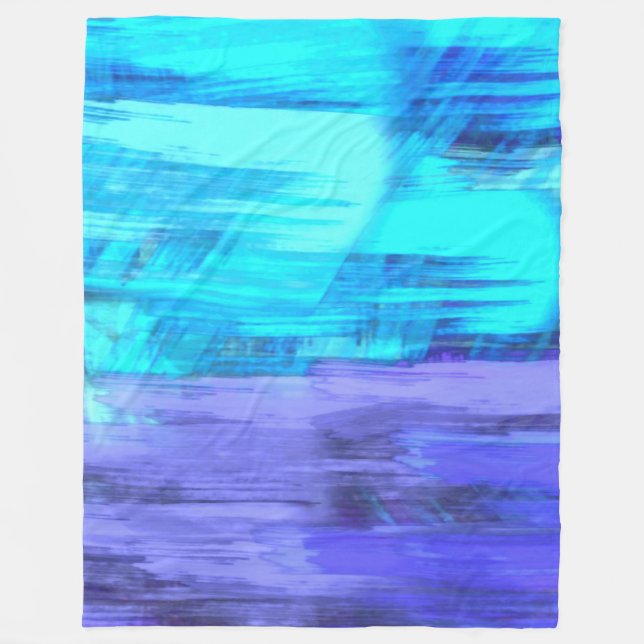 Velo Cobertor de Fleece Abstrato (Frente)
