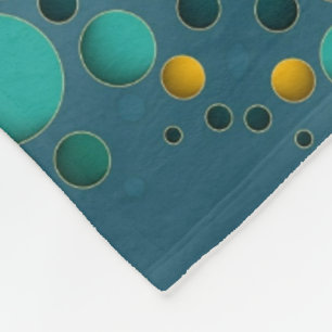 Velo Cobertor de Fleece Abstrato em Azul Turquesa e Dou