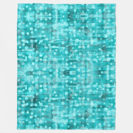 Velo Cobertor de Fleece Abstrato Teal Dot Bombeado