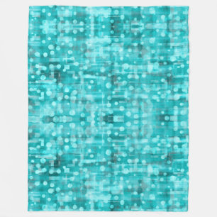 Velo Cobertor de Fleece Abstrato Teal Dot Bombeado
