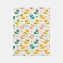 Cobertor de Fleece Aconchegante com Padrão de Pato