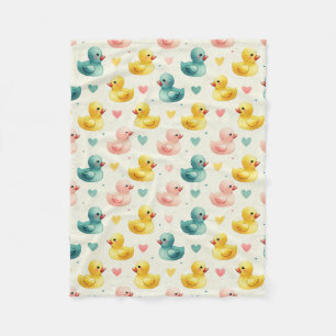 Velo Cobertor de Fleece Aconchegante com Padrão de Pato