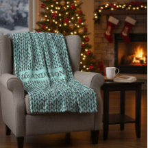 Cobertor de Fleece Aconchegante com Padrão de Tric