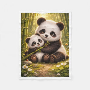 Velo Cobertor de Fleece Aconchegante com Pandas Fofos n