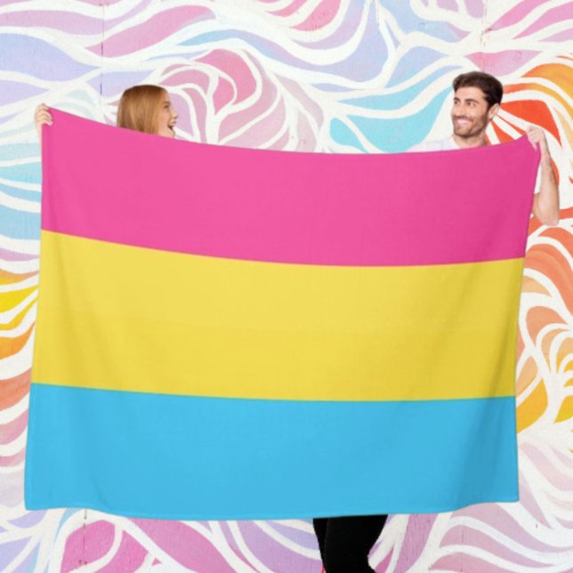 Velo Cobertor de Fleece Aconchegante Orgulho Pansexual (Criador carregado)