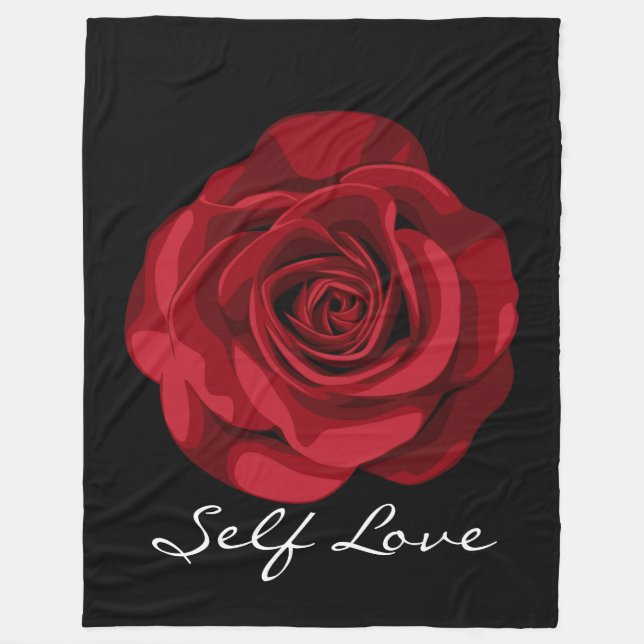 Velo Cobertor de Fleece Amor Próprio Assinatura (Frente)