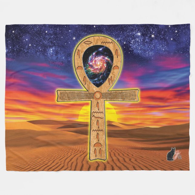 Velo Cobertor de Fleece Ankh (Frente (Horizontal))