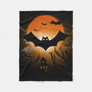 Velo Cobertor de Fleece Assustador de Halloween Casa As
