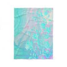 Cobertor de Fleece Azul Abstrato