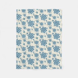 Velo Cobertor de Fleece Azul Jasmine Chic e Botânico
