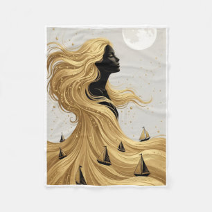Velo Cobertor de Fleece B de Mulher Fantasia de Cabelo