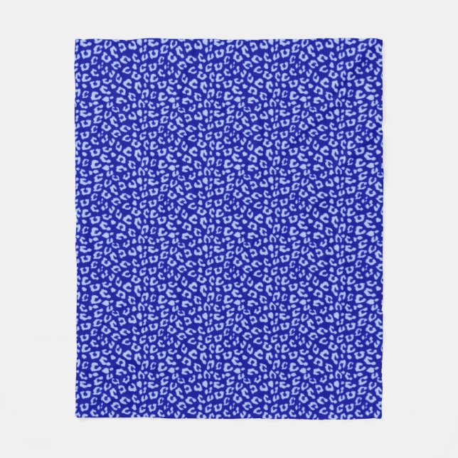 Velo Cobertor de Fleece Blue Batik Leopard (Frente)