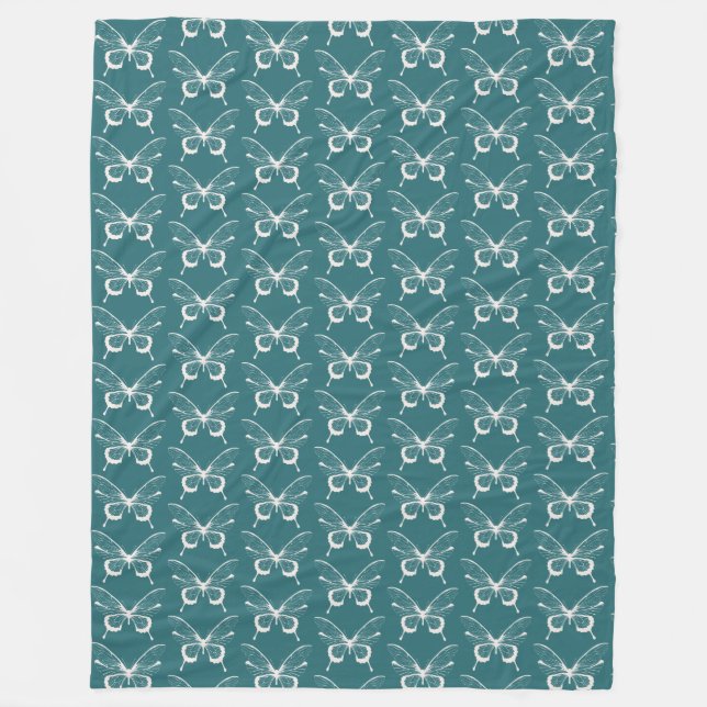 Velo Cobertor de Fleece Borboleta (Frente)