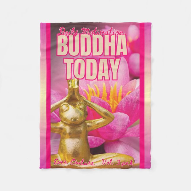 Velo Cobertor de Fleece BuddhaTodayV3.pnk #1 Cozy Buddh (Frente)